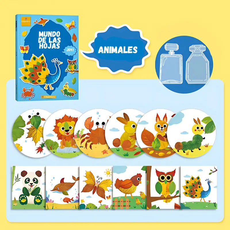 Mundo de las Hojas – Kit Educativo de Manualidades 3D para Niños 3+ | CRIATIVAE