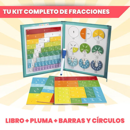 Libro Montessori Didáctico Magnético de Fracciones - Criativae