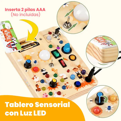 Busy Board Montessori de Madera – Panel Sensorial Interactivo Criativae