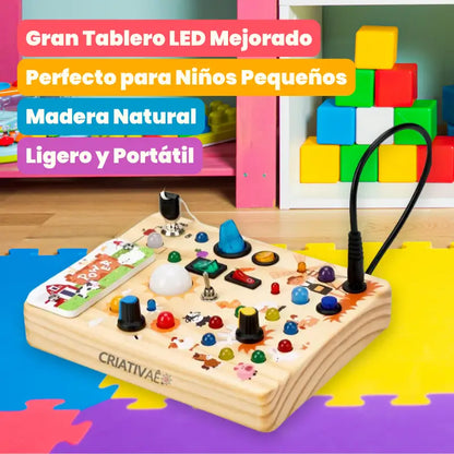 Busy Board Montessori de Madera – Panel Sensorial Interactivo Criativae