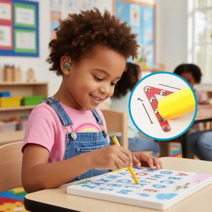 Tablero Educativo Magnético de Trazos para Niños Letras Motricidad Fina y Aprendizaje – Criativae