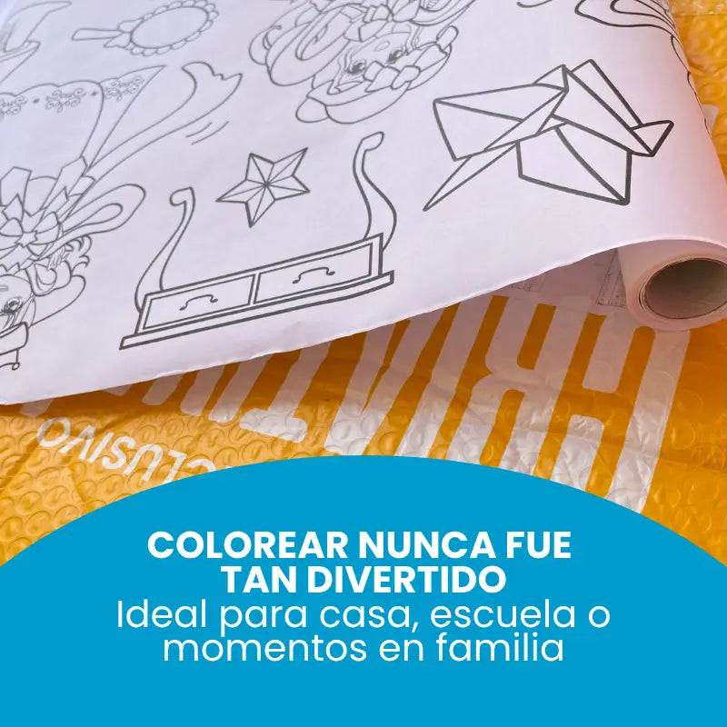Rollo de Dibujo Infantil – 3 Metros de Creatividad | CRIATIVAE