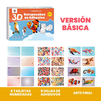 3D Collage Geométrica – Kit de Arte Educativo para Niños 3+ | CRIATIVAE