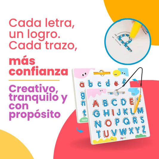 Tablero Educativo Magnético de Trazos para Niños Letras Motricidad Fina y Aprendizaje – Criativae