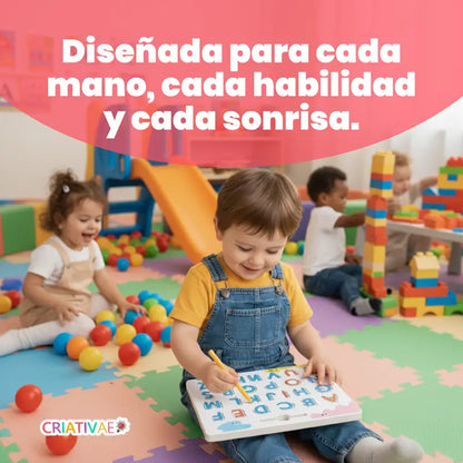 Tablero Educativo Magnético de Trazos para Niños Letras Motricidad Fina y Aprendizaje – Criativae