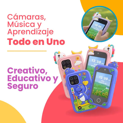 Teléfono Educativo Multifuncional para Niños Juegos, Música y Aprendizaje - Criativae